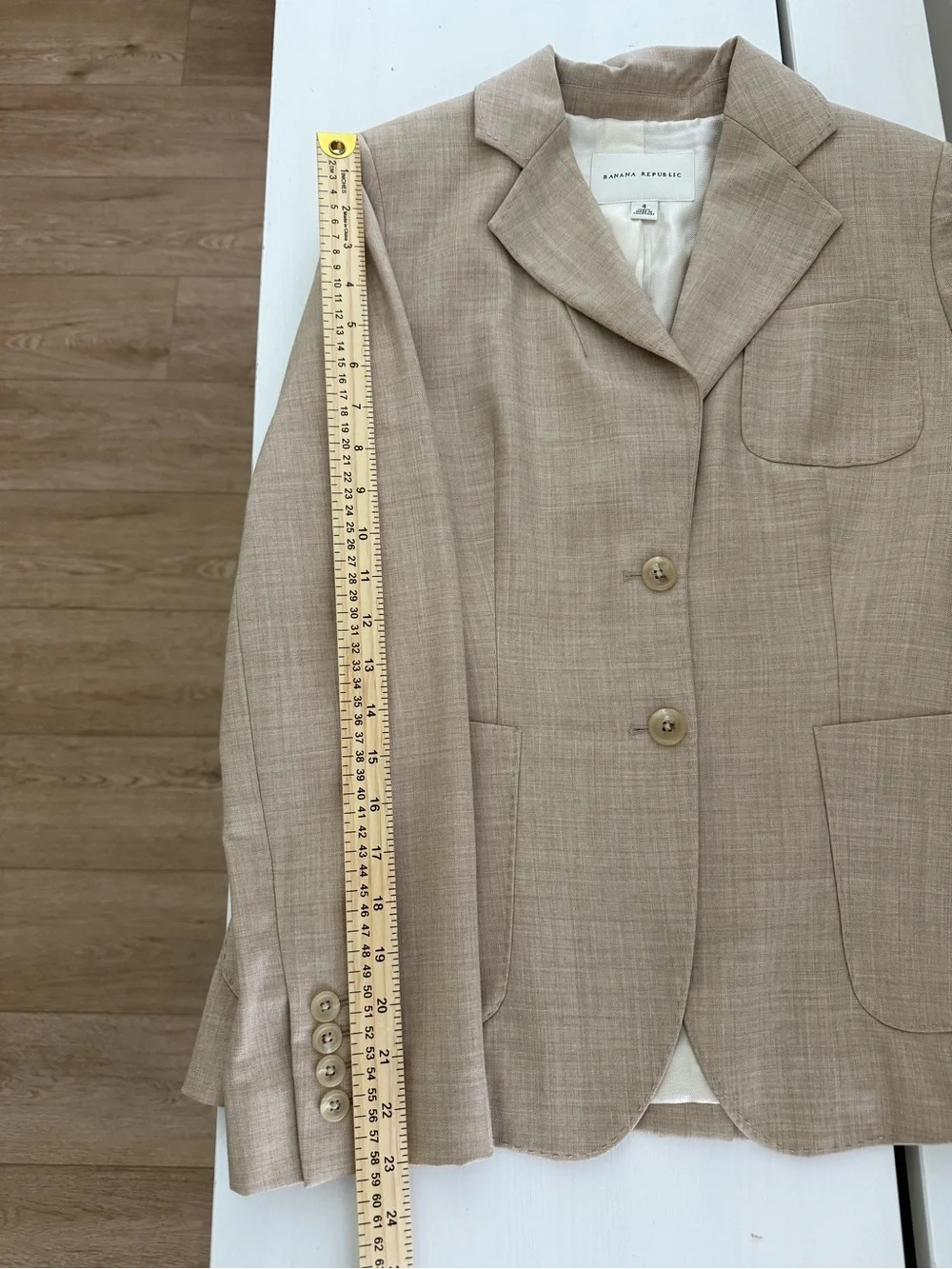 Banana Republic Wool Silk Tailored Blazer Size 4